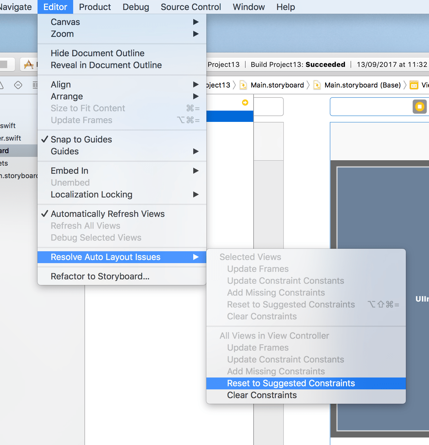 Using Add Missing Constraints can be a real time saver when using Auto Layout.