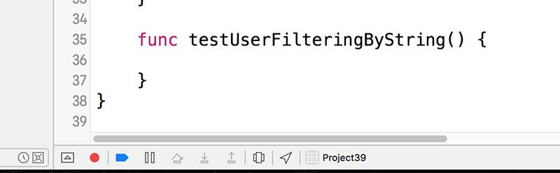 Create an empty method, click inside it, then click the small red circle that you can see in this screenshot.