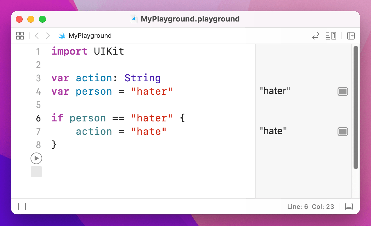 Using a condition to conditionally assign a value.