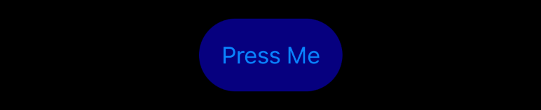 A dark blue capsule shaped button with “Press Me” printed on it in blue.
