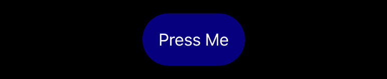 A dark blue capsule shaped button with “Press Me” printed on it in white.