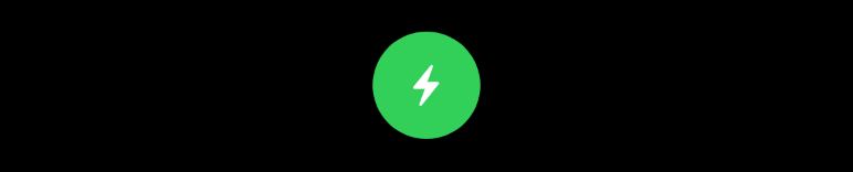 A white lightning bolt icon inside a green circle.
