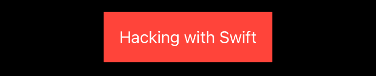 The text “Hacking with Swift” on a red background. There is some red space around the text between its edges and the rectangle's.