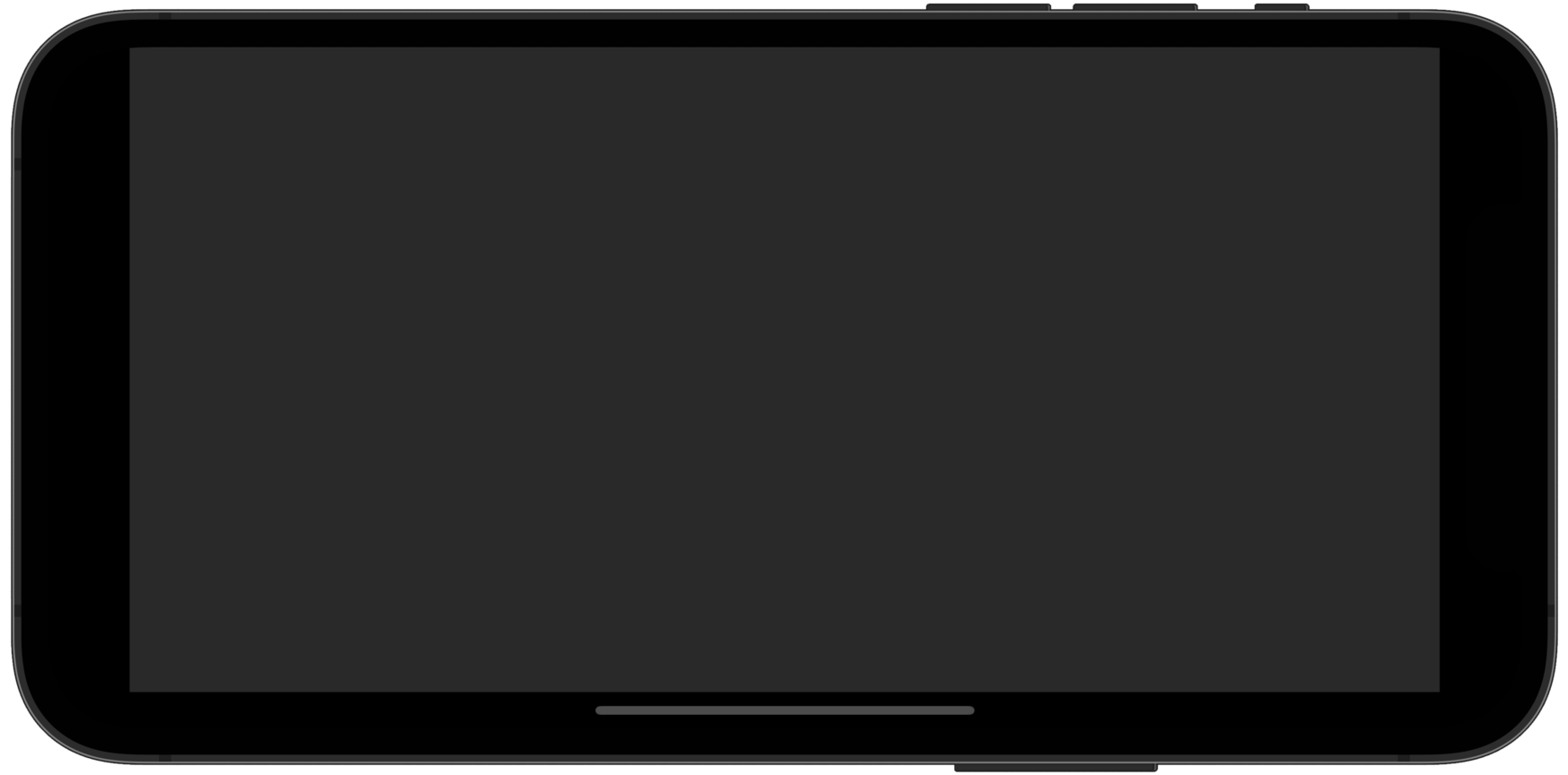 A phone showing a large gray placeholder rectangle.